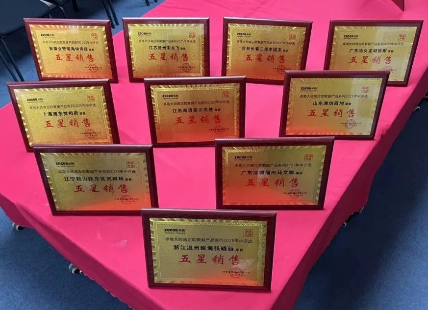 卓高大师五星销售奖牌
